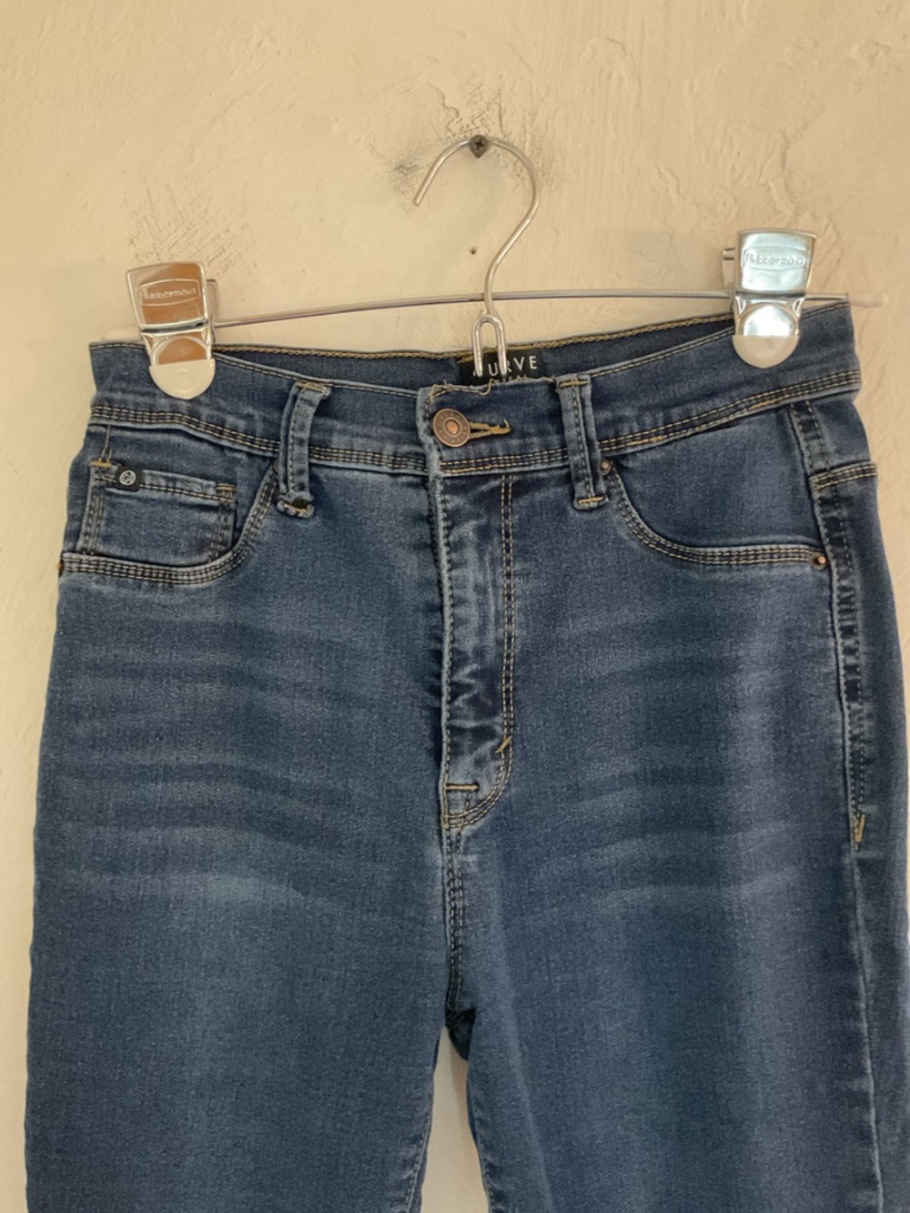 Curve Appeal Essential High Rise Skinny Jeans Size 4 Dark Wash - Picture 2 of 7